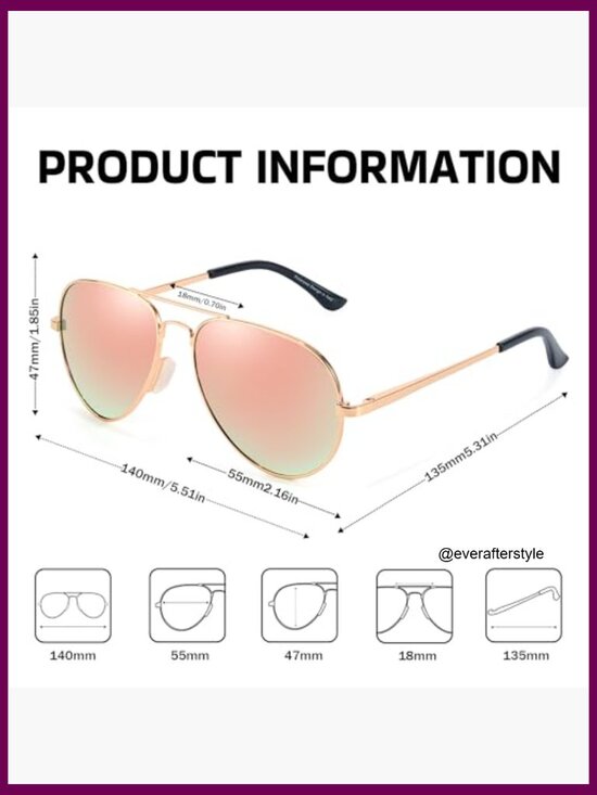Metal Frame Polarized Aviator Sunglasses UV Protection main image 4